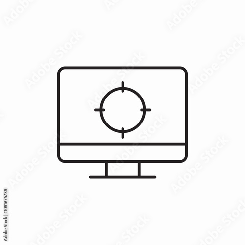 computer shooter game icon sign vector