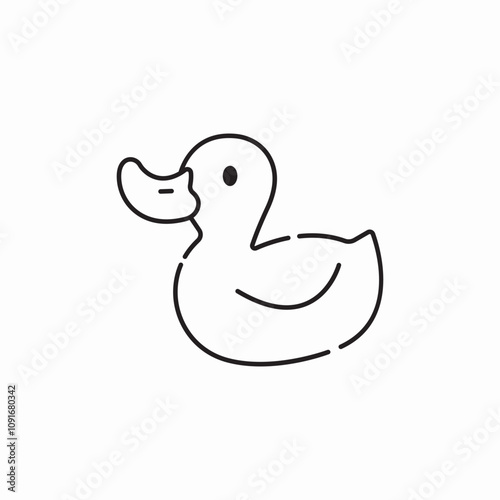 duck bird icon sign vector