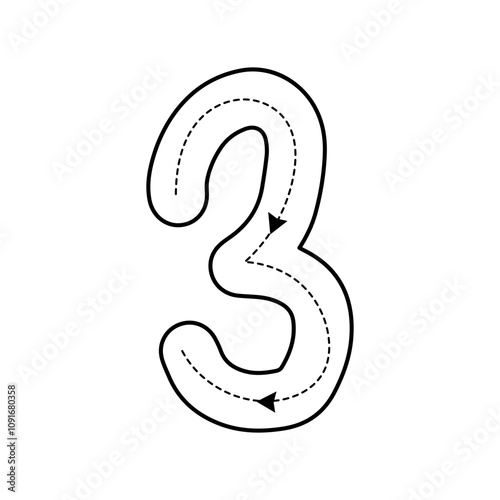 Wallpaper Mural handrawn popular numberic education design. children book, dash line Torontodigital.ca