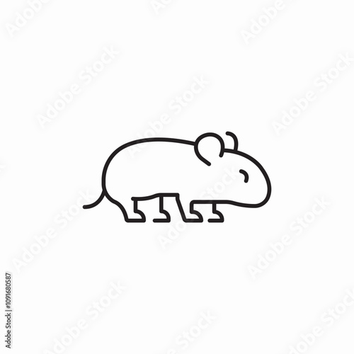 hamster pet icon sign vector