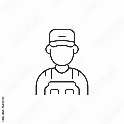 plumber worker icon sign vector