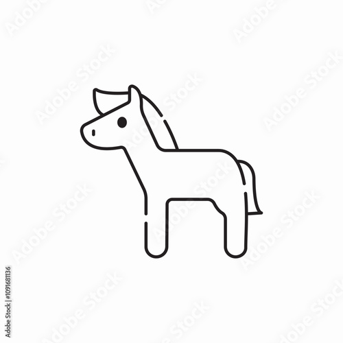 pony horse icon sign vector