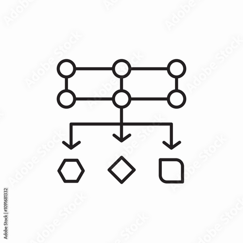 structure hierarchy icon sign vector