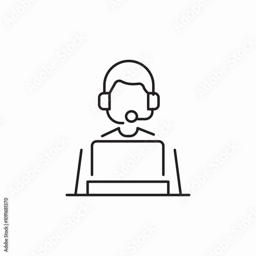 support center icon sign vector