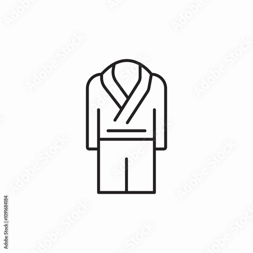 bathroom robe icon sign vector