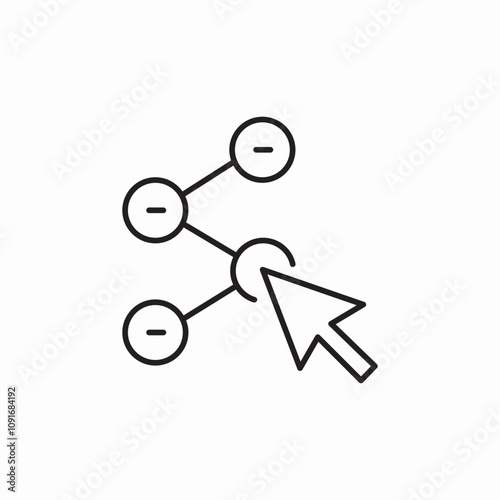 click choice structure icon sign vector