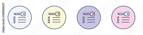 Key takeaway icon Thin line flat illustration