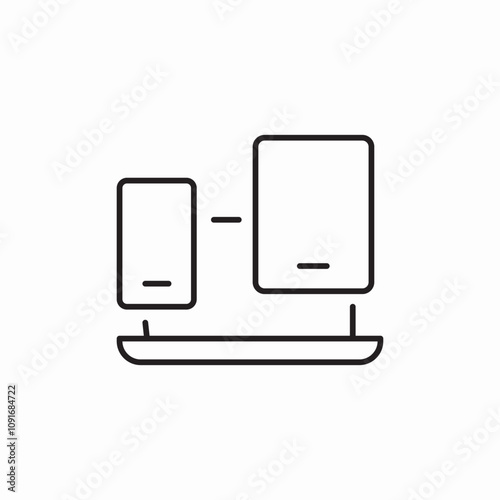 laptop phone tablet devices icon sign vector