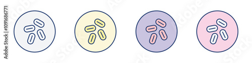 Yeast icon Thin line flat illustration