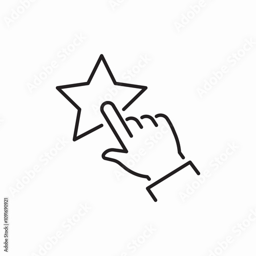 click star icon sign vector