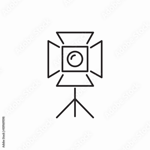 film recording flash light icon sign vector