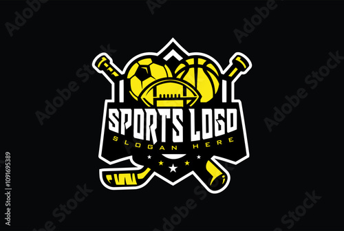 All sport logo vector graphic for any business especially for sport team, club, community.
