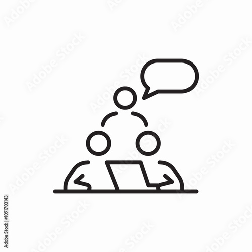 conversation coworking icon sign vector