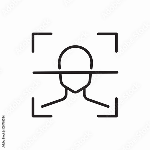 face scan icon sign vector