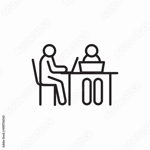 office worker icon sign vector