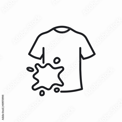 dirty t shirt icon sign vector