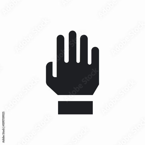 stol 5 fingers icon sign vector