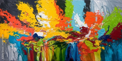 Explosive Symphony of Colors in Abstract Expressionism