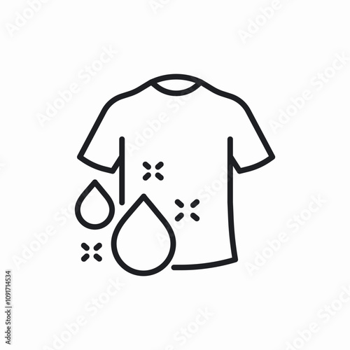 wash clean drop t shirt icon sign vector