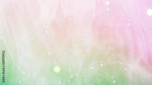 Pink and green abstract glitter magical background