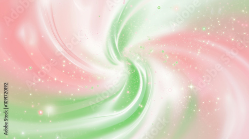 Magical green and pink glitter swirl background