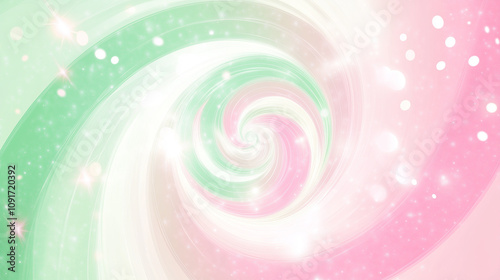 Magical green and pink glitter swirl background