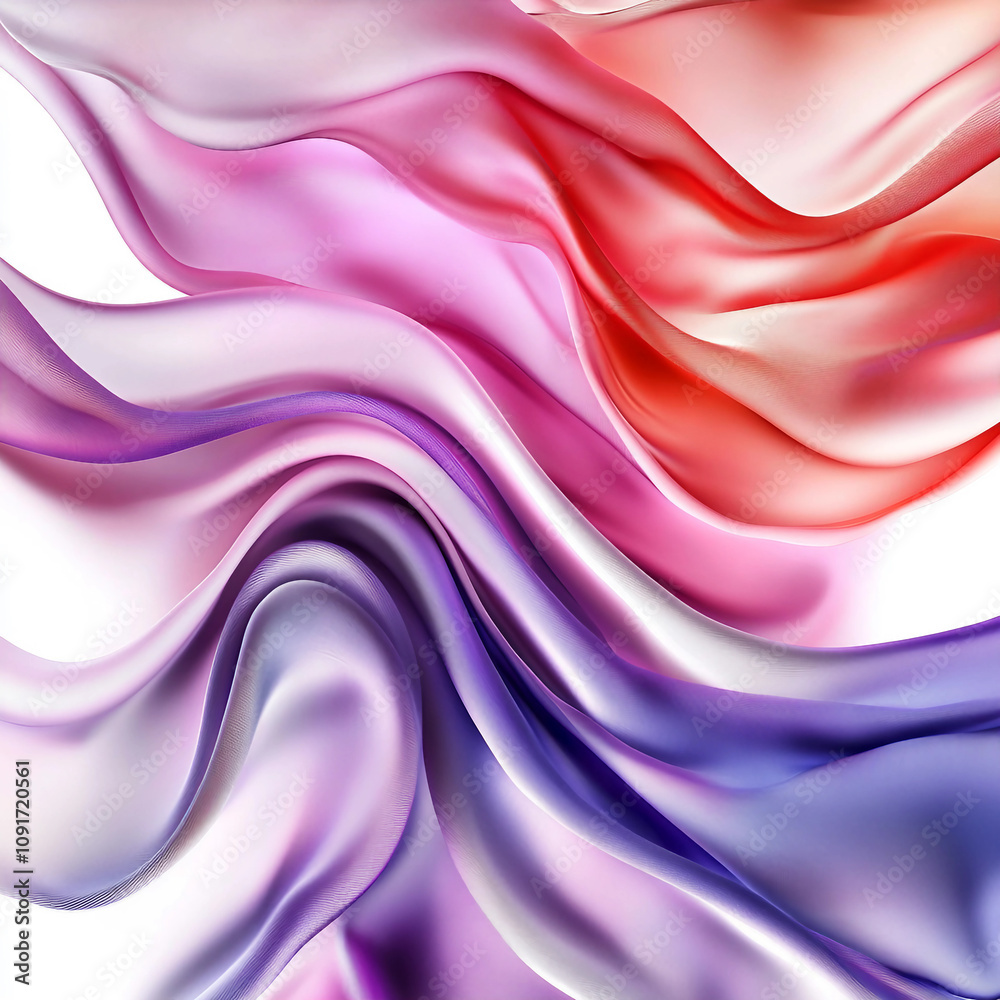 Fototapeta premium Twisting Fabric Design - Purple & Red