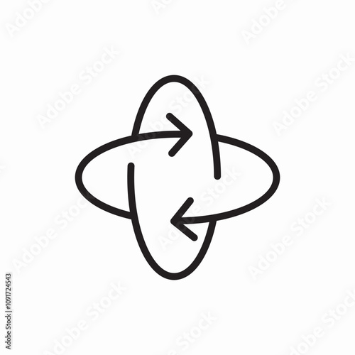 360 degree rotation icon sign vector