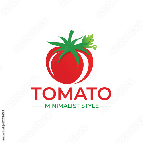 Tomato logo design template for super shop