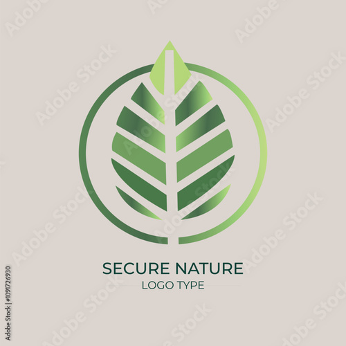 Nature Secure Logo template 