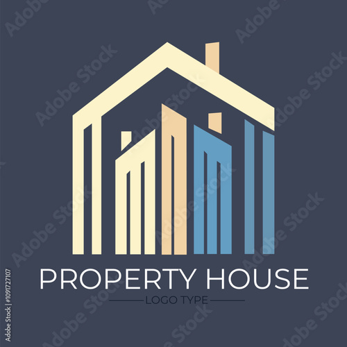 This is real estate house logo template design