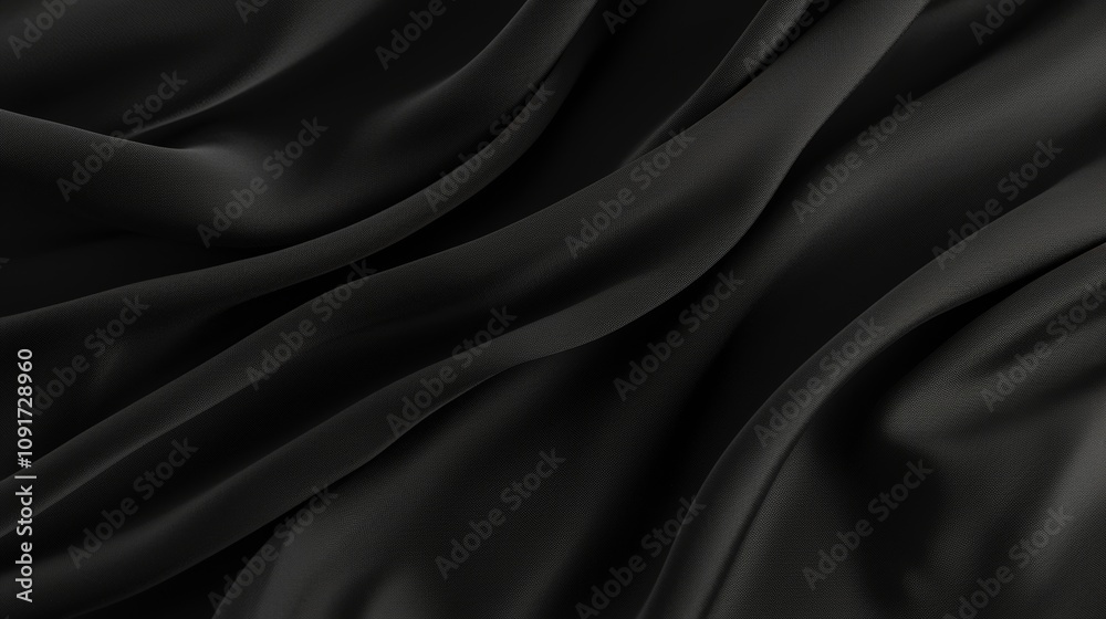 Fototapeta premium A black fabric with a shiny texture
