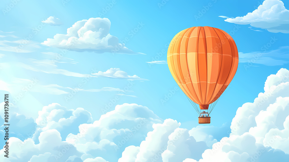 Fototapeta premium hot air balloon in sky