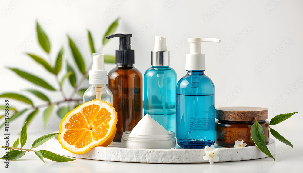 Beauty and personal care product made by nature. Clean, skincare, and cosmetic concept isolated with white highlights, png Beauty and personal care product made by nature. Clean, skincare, and cosmetic concept isolated with white highlights, png