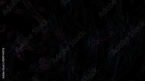 Abstract purple background in motion with curved lights lines patterns.