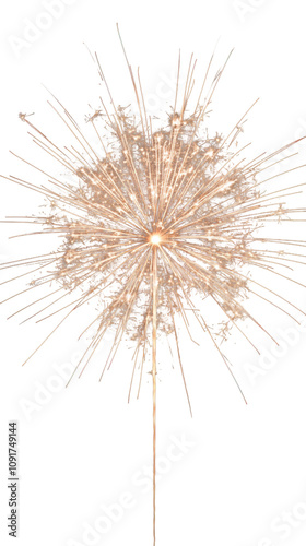 Fireworks isolated on a transparent background, PNG file