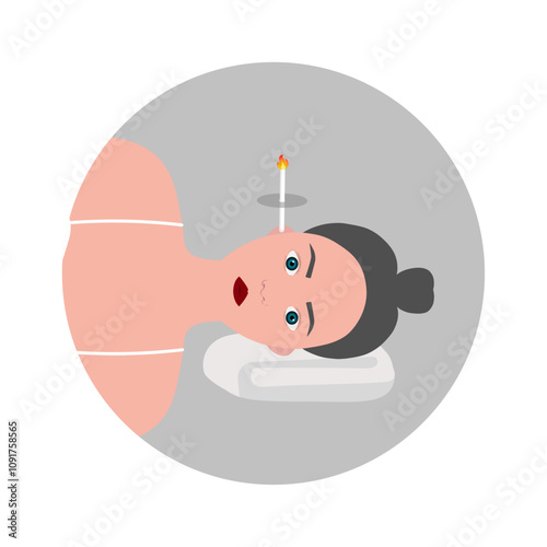 How to use ear candles medical illustration  