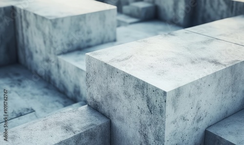 Building materials like concrete blocks create strong foundation