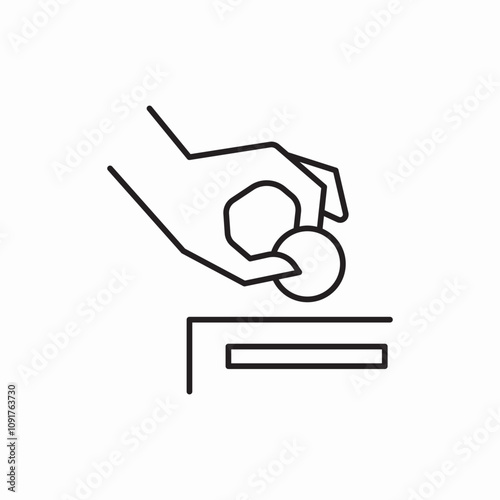 coin giving donation icon sign vector