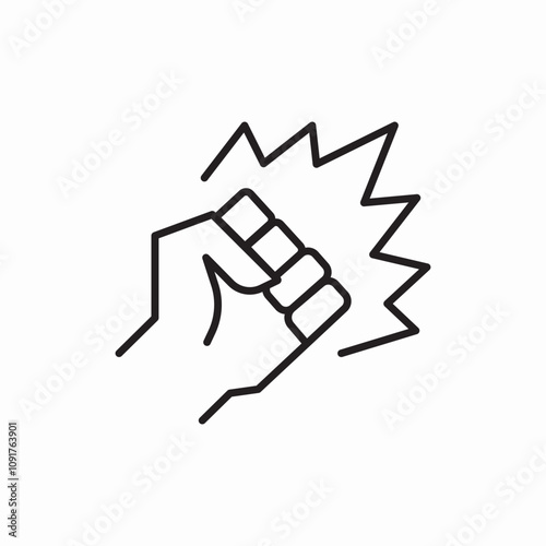 fist punches attack icon sign vector
