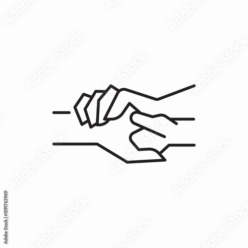 hand holding massage icon sign vector