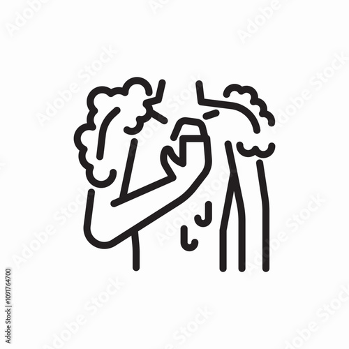 washing body soap bubble icon sign vector