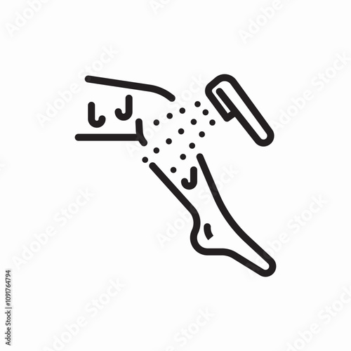 washing leg water icon sign vector