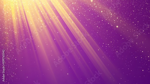 a purple background with sun rays shining down photo