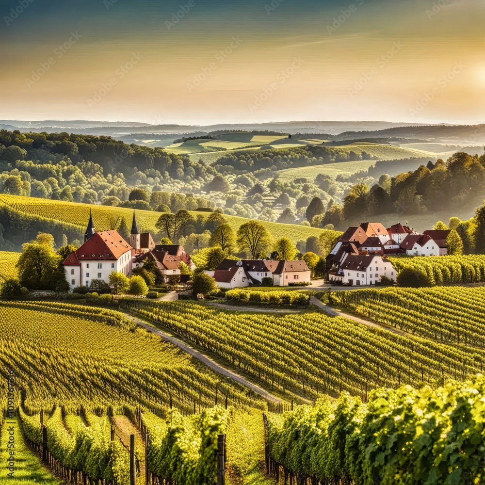 Fototapeta premium German Wine Growing Region