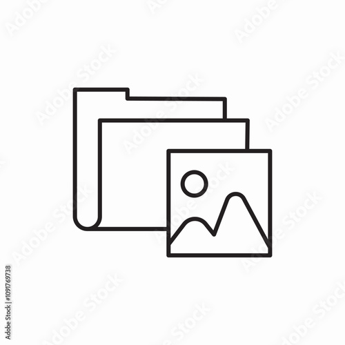 photo folder icon sign vector