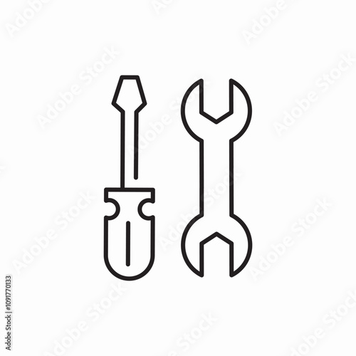 tool set icon sign vector