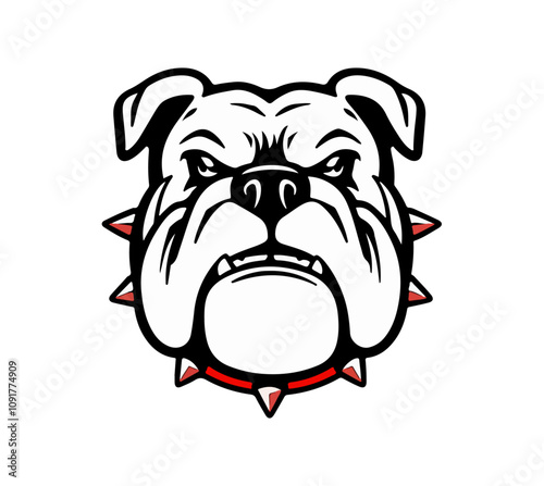 Dog logo, Dog head on white background, Pet stock illustration logo, portrait of a dog, Dog black logo, illustration of a dog	