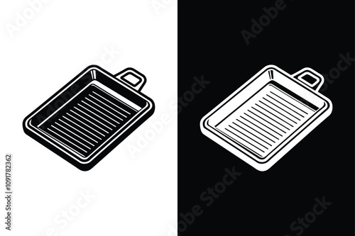 Baking sheet for oven icon  vector on White Background Vector Art Illustration on white background.