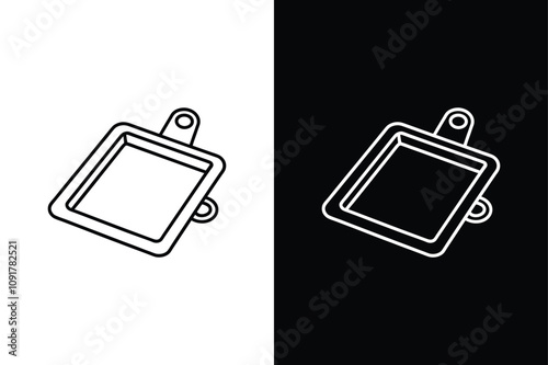 Baking sheet for oven icon  vector on White Background Vector Art Illustration on white background.